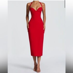 CASSIA MIDI DRESS - RED